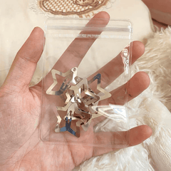10Pcs Star Hair Clip Silvery Metal Snap Clip Headdress Accessories