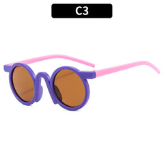 Round Frame Sun Protection Sunglasses for Kids