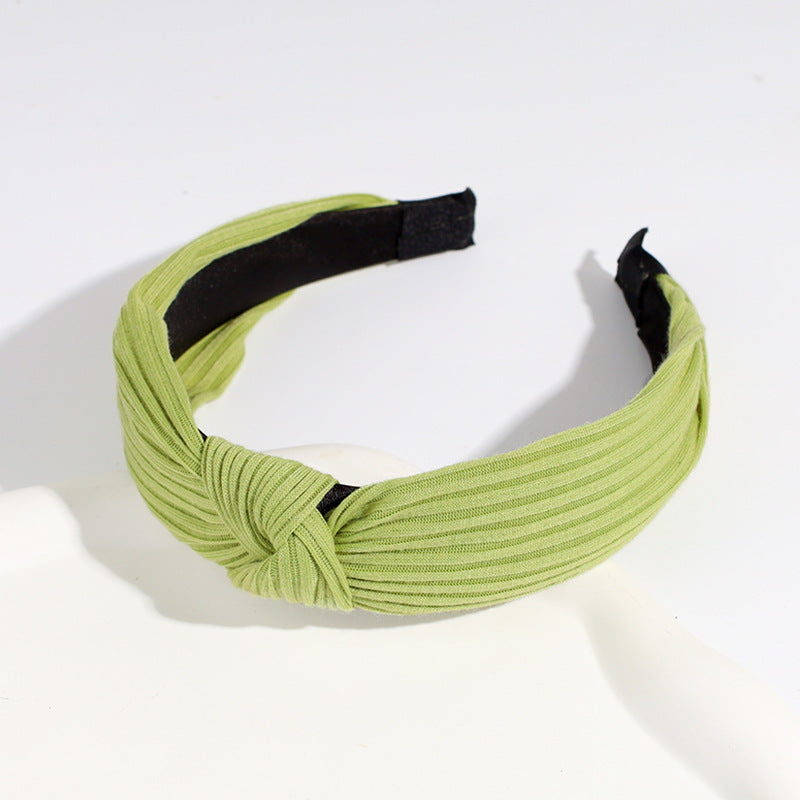 Knotted Wide Brim Hair Hoop Cross Hair Accessories