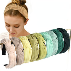 Knotted Wide Brim Hair Hoop Cross Hair Accessories
