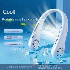 Rechargeable Portable Neck Fan, Long Life, Mute, No Hakaze