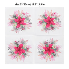 20pcs Colorful Flower Disposable Napkin Facial Tissue Handkerchief