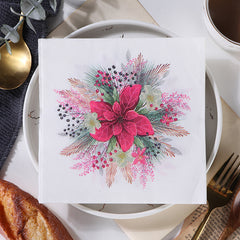 20pcs Colorful Flower Disposable Napkin Facial Tissue Handkerchief