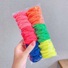100pcs Elastic Hair Tie Seamless Hair Rope Solid Hair Access