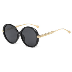Large Round Sunglasses Gradient Metal Glasses UV400
