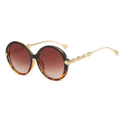 Large Round Sunglasses Gradient Metal Glasses UV400