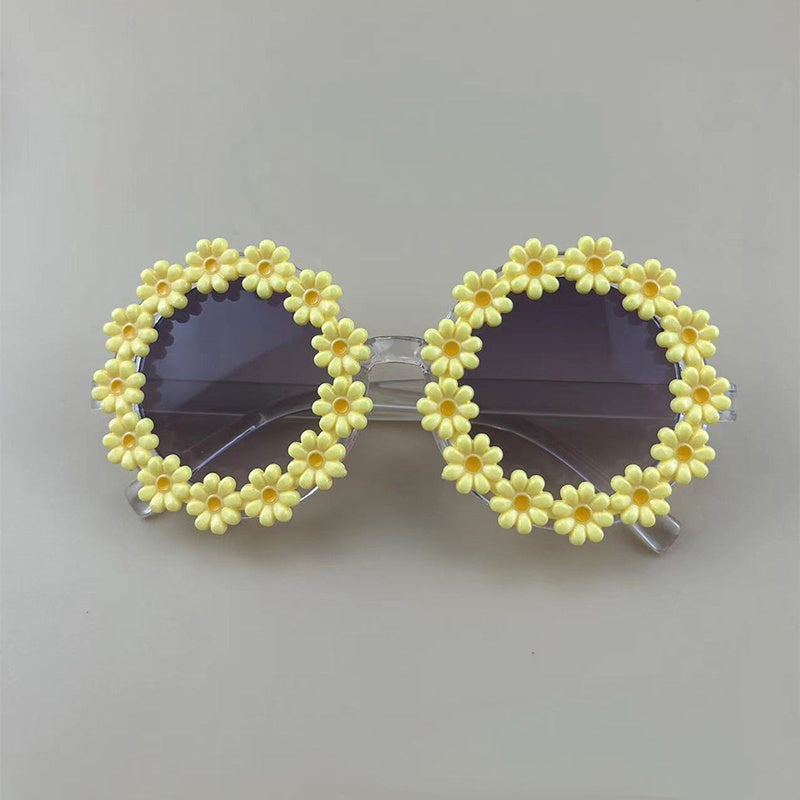 Cartoon Flower Frame Sunglasses for Girls