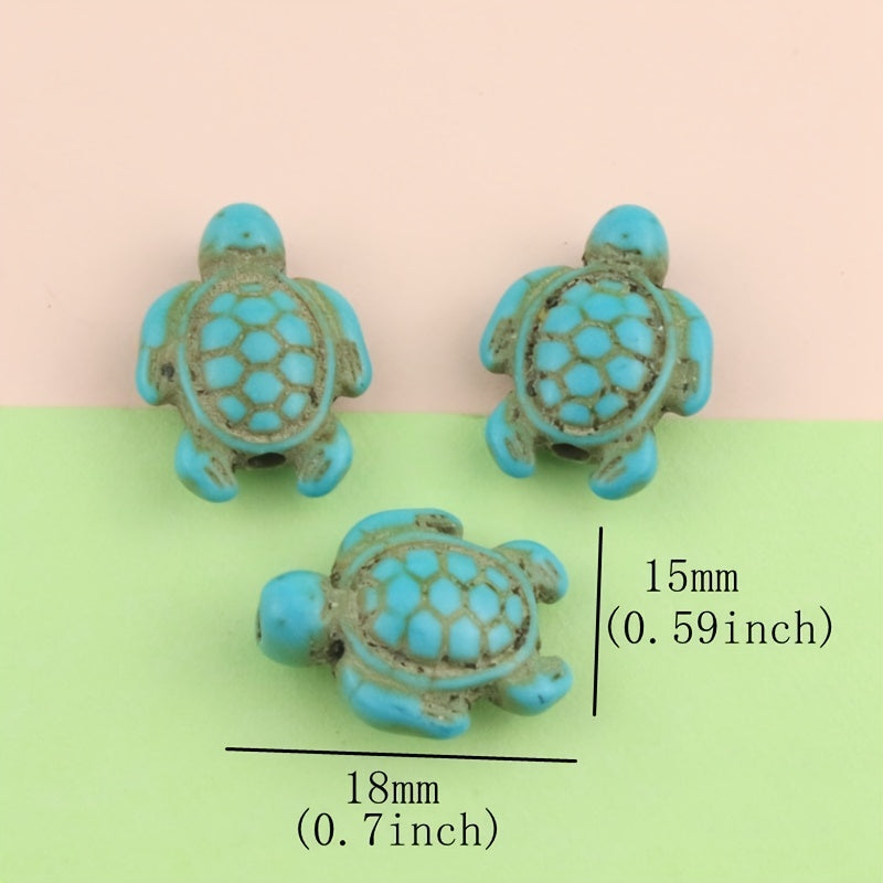 10-20pcs Turquoise Turtle Beads for DIY Jewelry Making