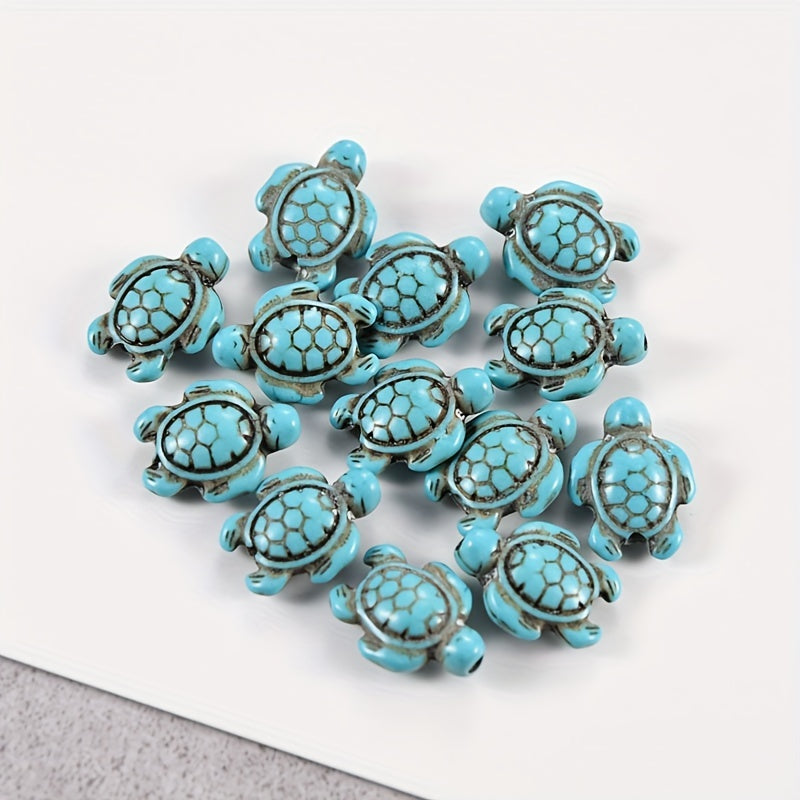 10-20pcs Turquoise Turtle Beads for DIY Jewelry Making