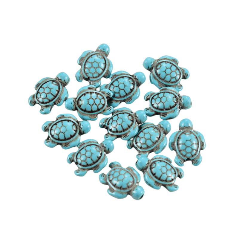 10-20pcs Turquoise Turtle Beads for DIY Jewelry Making