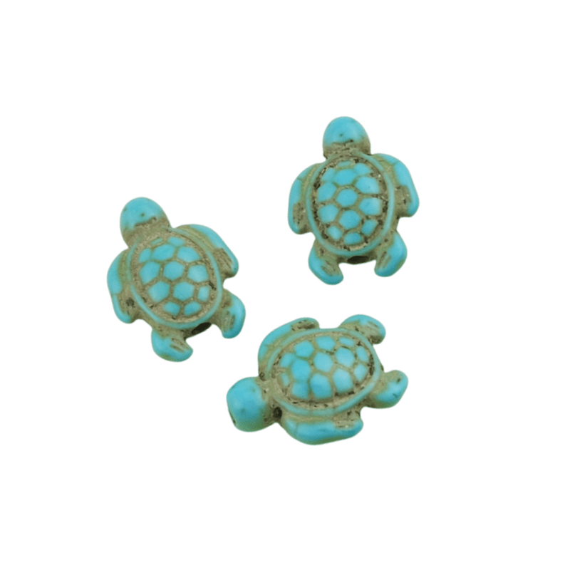 10-20pcs Turquoise Turtle Beads for DIY Jewelry Making
