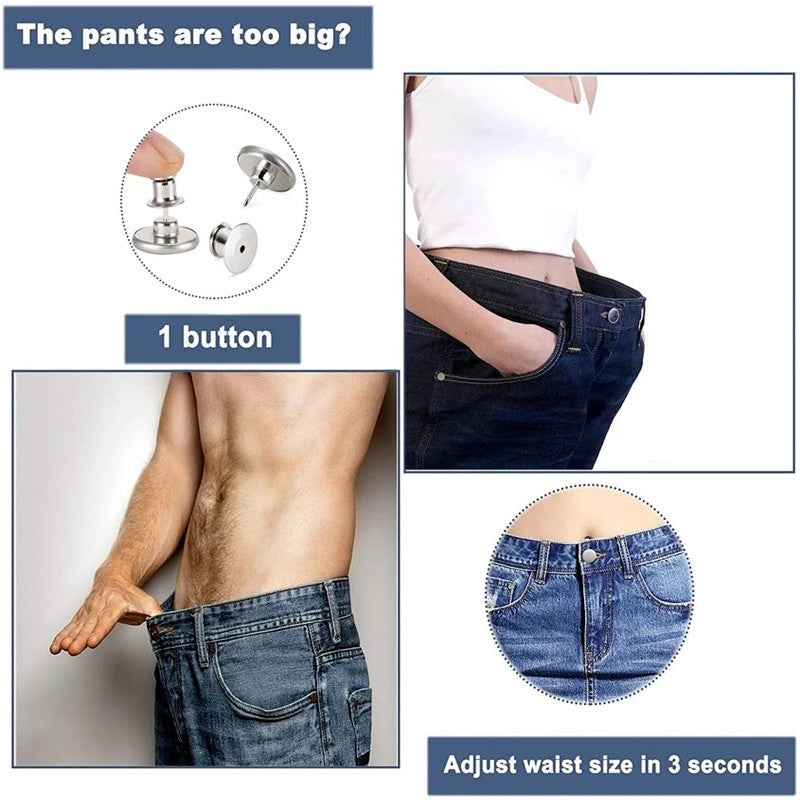 4pcs Set Metal Button Pins for Jeans Pants