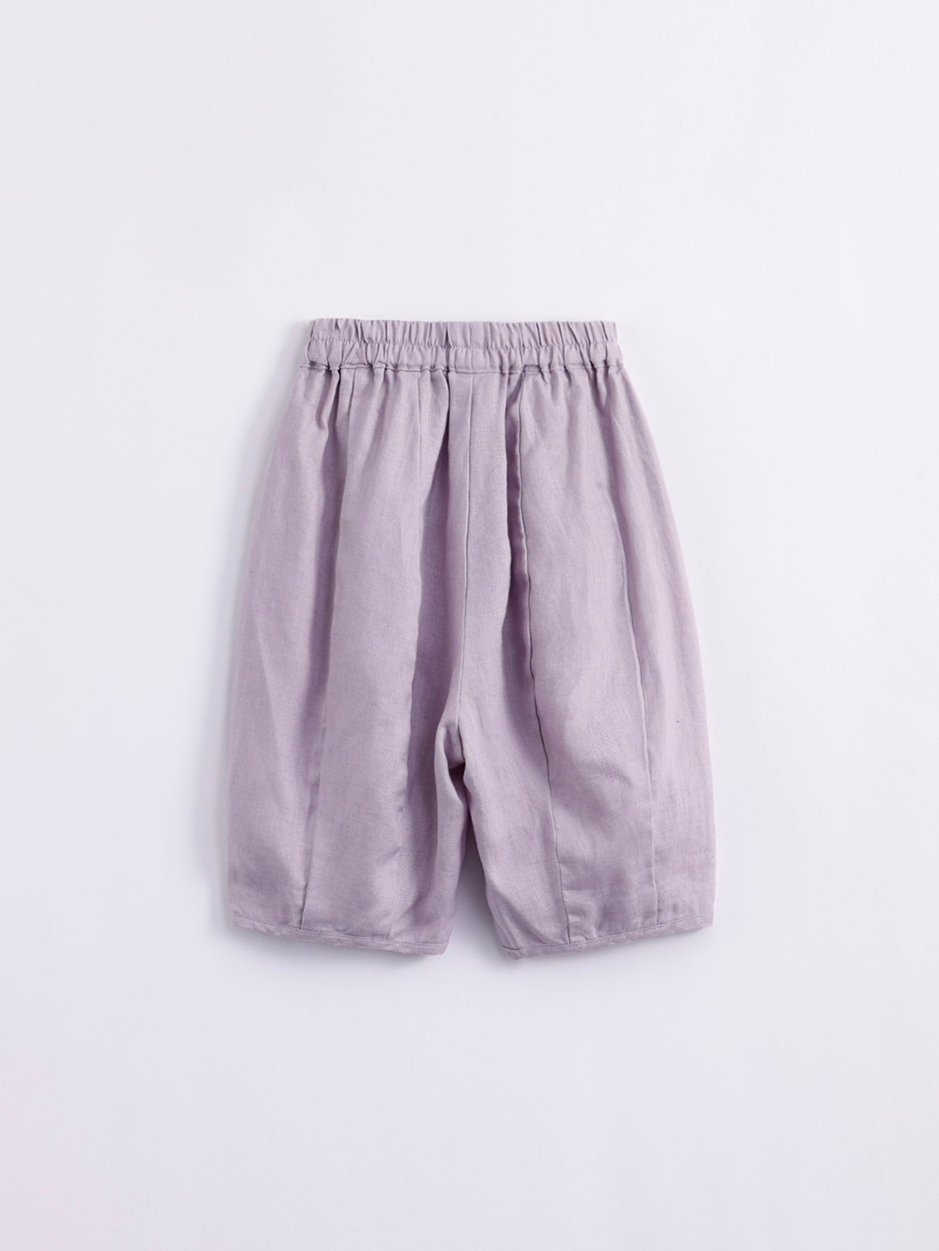 Kids Natural Linen Lantern Cropped Pants