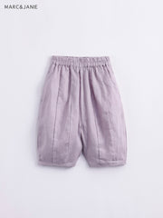Kids Natural Linen Lantern Cropped Pants