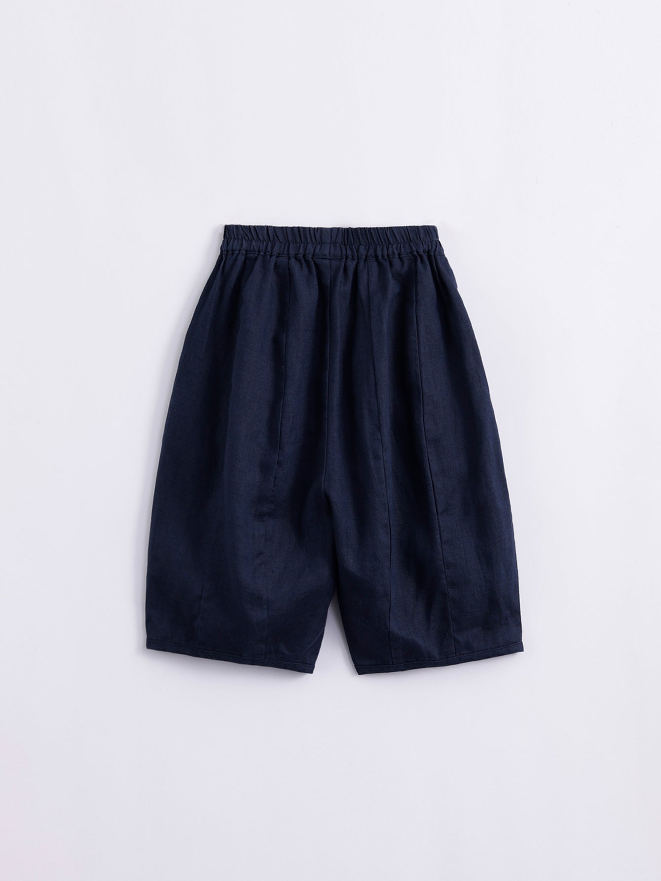 Kids Natural Linen Lantern Cropped Pants