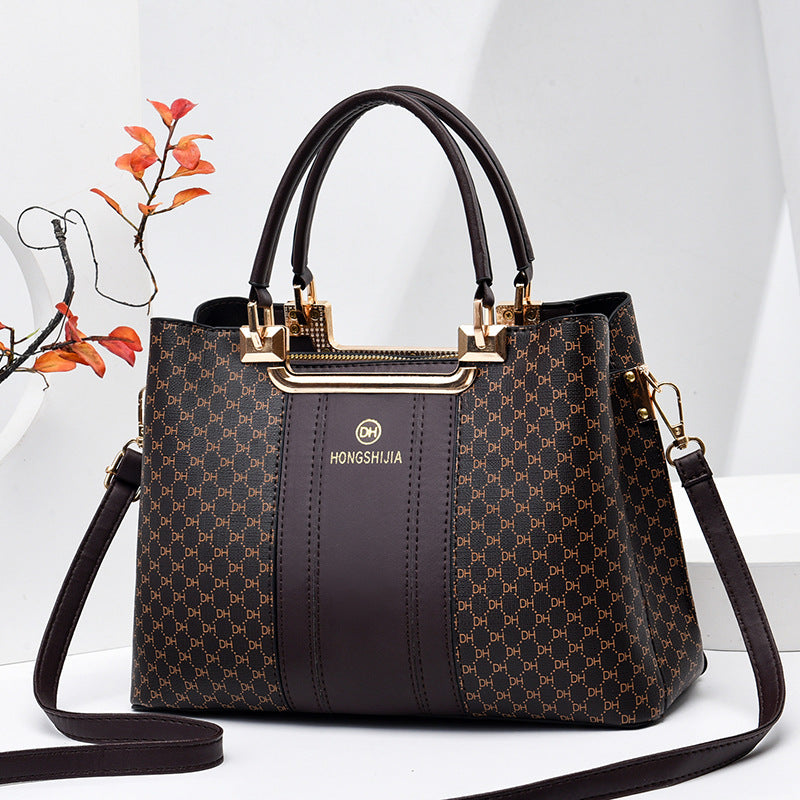Women's Vintage Tote Bag Classic Pattern Satchel Work Bag