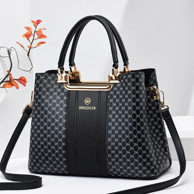 Women's Vintage Tote Bag Classic Pattern Satchel Work Bag
