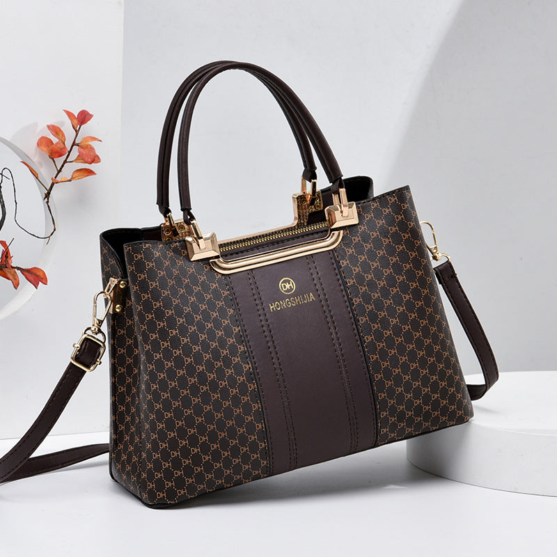 Women's Vintage Tote Bag Classic Pattern Satchel Work Bag