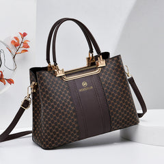Women's Vintage Tote Bag Classic Pattern Satchel Work Bag