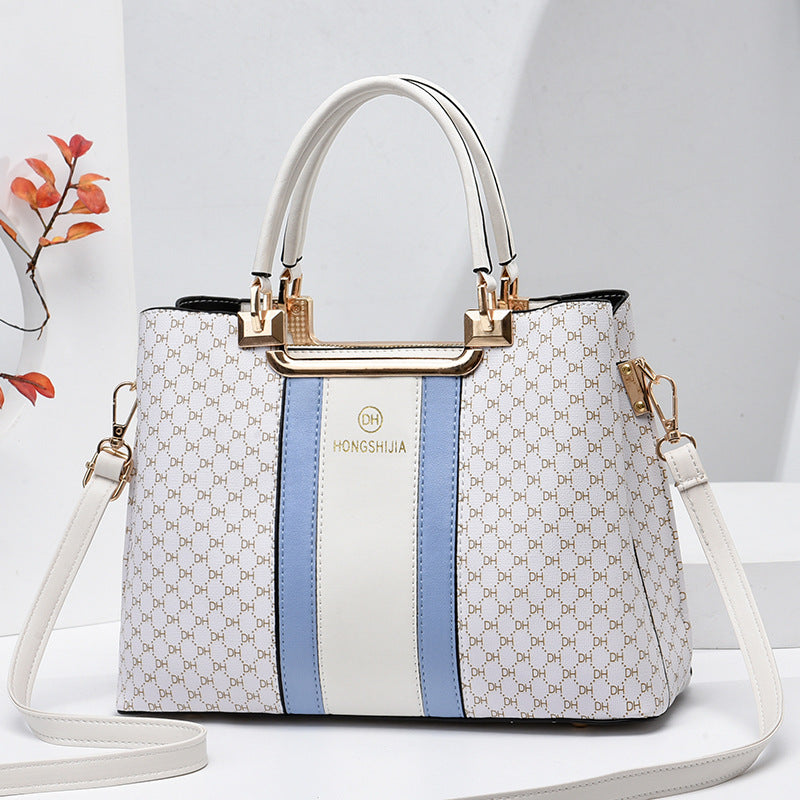 Women's Vintage Tote Bag Classic Pattern Satchel Work Bag