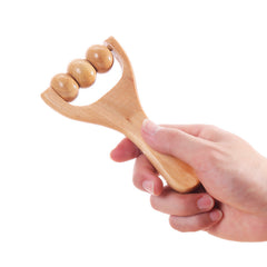 Wooden Roller Massager Body Massage Tool Foot Face Neck Hand Push Roller