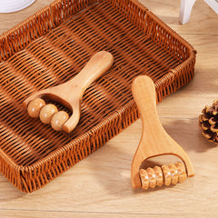 Wooden Roller Massager Body Massage Tool Foot Face Neck Hand Push Roller