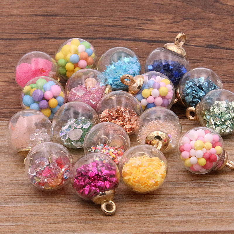 10pcs Glass Bottle Milk Tea Cup Pendant Keychain Bracelet Jewelry Accessorie