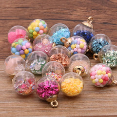 10pcs Glass Bottle Milk Tea Cup Pendant Keychain Bracelet Jewelry Accessorie