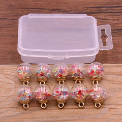 10pcs Glass Bottle Milk Tea Cup Pendant Keychain Bracelet Jewelry Accessorie