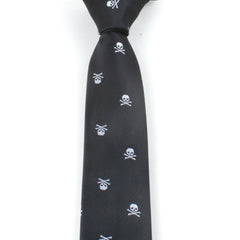 Men's Classic Skull Ties Polyester Printed Necktie
