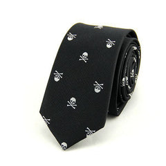 Men's Classic Skull Ties Polyester Printed Necktie