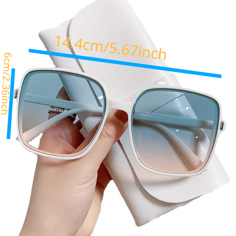 Oversized Square Sunglasses Gradient Glasses UV400