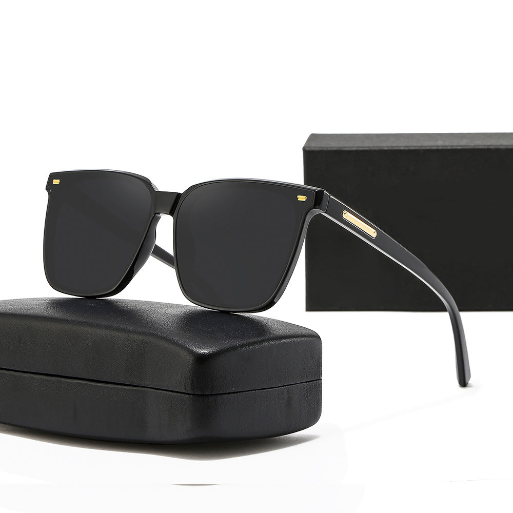 Square Sunglasses Rivet Decor Anti Glare UV400