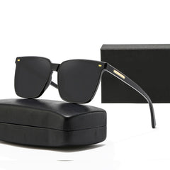 Square Sunglasses Rivet Decor Anti Glare UV400