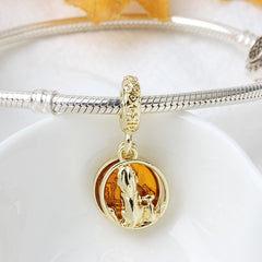 Golden Lion Pendant for DIY Bracelet