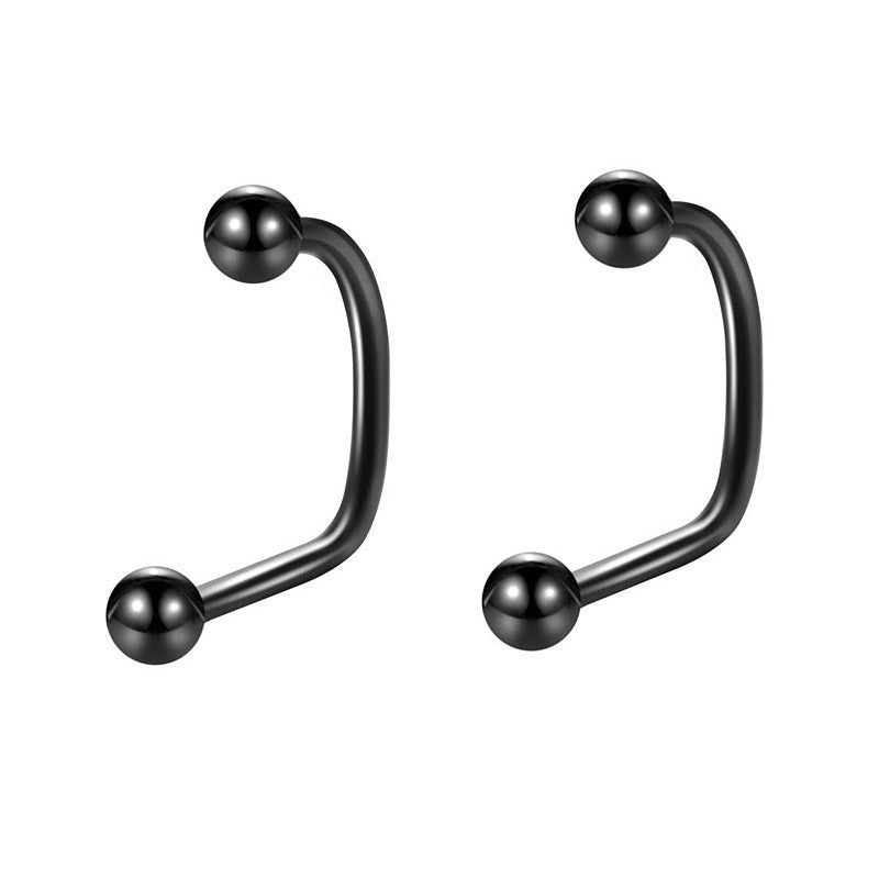 1pc Stainless Steel U-shaped Lip Nail Lip Ring Hip-hop Piercing Jewelry