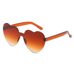 Heart Rimless Sunglasses UV400 Beach Party Club Glasses
