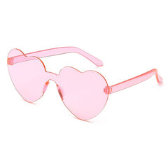 Heart Rimless Sunglasses UV400 Beach Party Club Glasses
