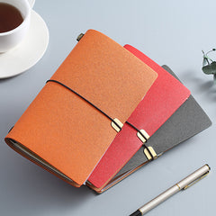 A6 Creative Notebook Travel Book Card Storage Bag Brown Paper 96 Sheets