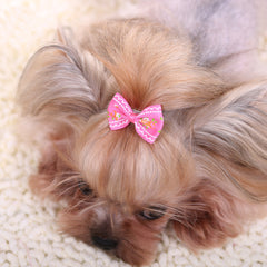 3pc Stylish Dog Hair Bows w/ Clips for Grooming & Accessories
