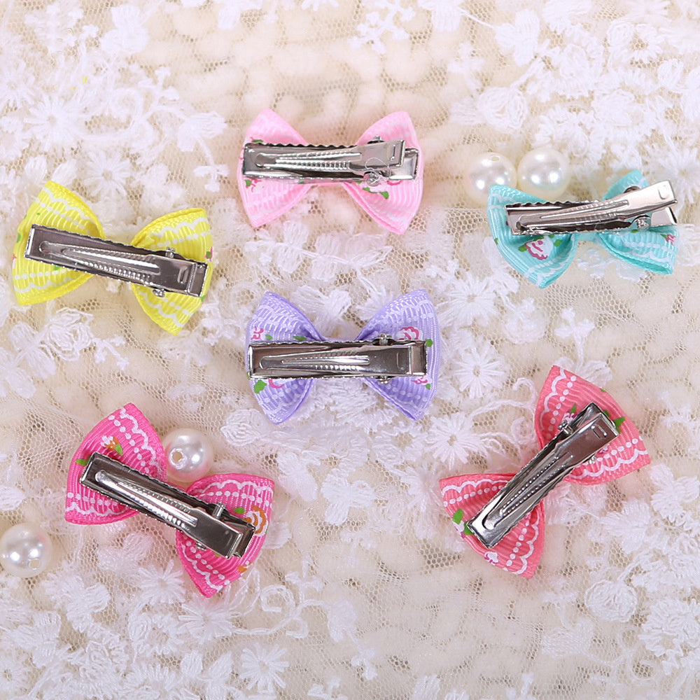 3pc Stylish Dog Hair Bows w/ Clips for Grooming & Accessories