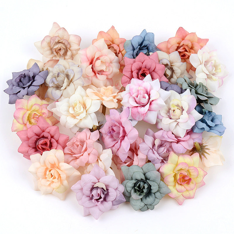 10pcs Silk Rose Head for Wedding Home Decoration DIY Craft Flowers