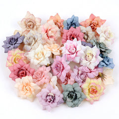 10pcs Silk Rose Head for Wedding Home Decoration DIY Craft Flowers
