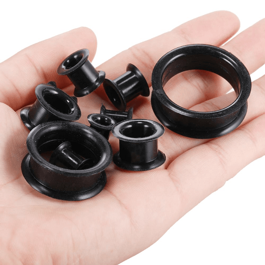 2pcs Silicone Double Flared Ear Tunnel Plugs 3mm-28mm
