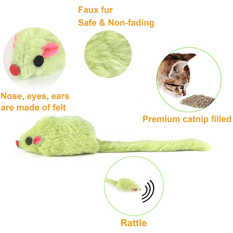 Interactive Mouse Cat Toy Plush Chew