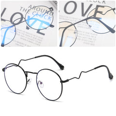 Men's Large Round Frame Aluminum Alloy Anti Light Glasses