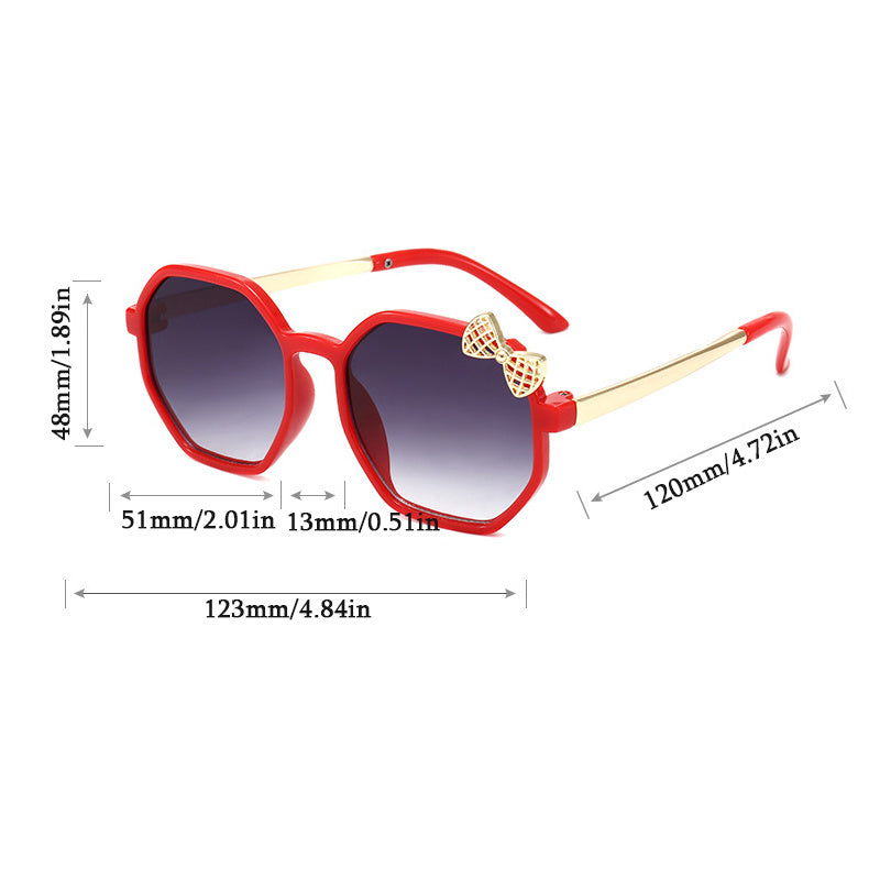 Bow Polygon Sunglasses Large Gradient UV400 Shades