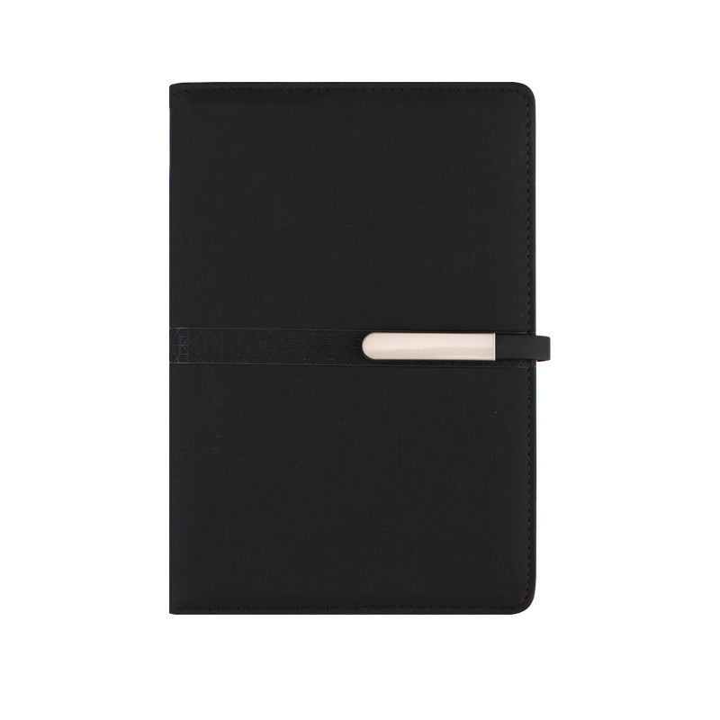 A5 Leather Notebook with Metal Buckle - Business & Office Essential