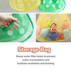 Baby Bath Toys Duck Frog Mesh Net Toy Storage Bag