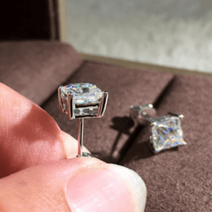 Men's Moissanite Stud Earrings